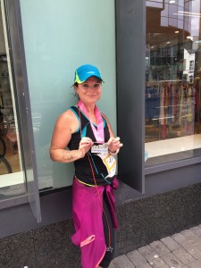 Aisling after the Dublin Marathon 2015